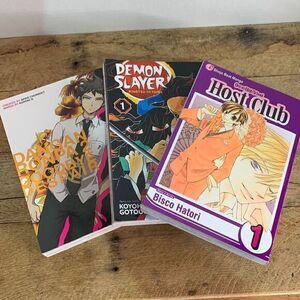 Manga book, host club, danganronpa, demon slayer. Kids anime books.‎
